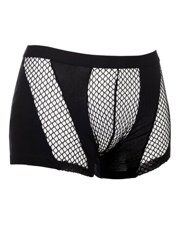 Amorable by Rimba Amorable by Rimba - Boxer shorts with fishnet - Black Amorable by Rimba Amorable by Rimba - Boxer shorts with fishnet - Black