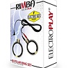 Rimba Electro Play Elektrische seks siliconen penisringen, bipolair, rond