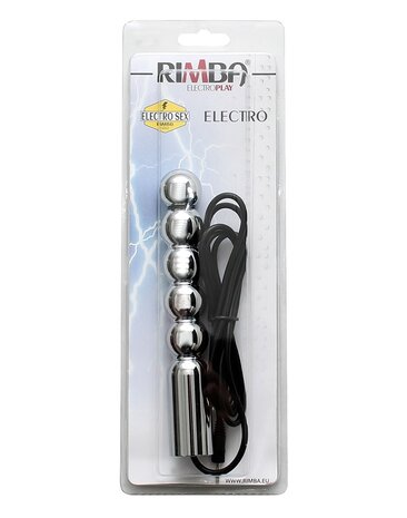 Rimba Electro Play Rimba Electro Sex Gode avec 5 boulets, bi-polar (160 mm) Rimba Electro Play Rimba Electro Sex Gode avec 5 boulets, bi-polar (160 mm)