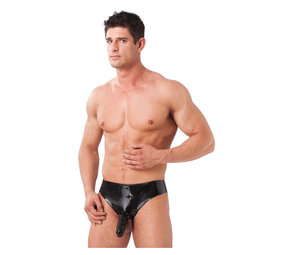 Rimba Latex Play Herenonderbroek met holle penisbuis