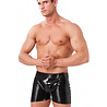 Rimba Latex Play Herren Latex Short Schwarz – Hinten Offen, Ultra-Stretch