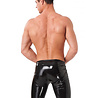 Rimba Latex Play Lange Strakke Latex Hose für Herren in Schwarz