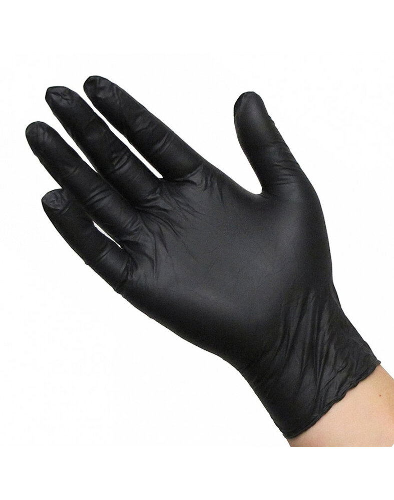 Rimba Latex Play Wegwerp latex handschoenen, zwart (100 stuks)