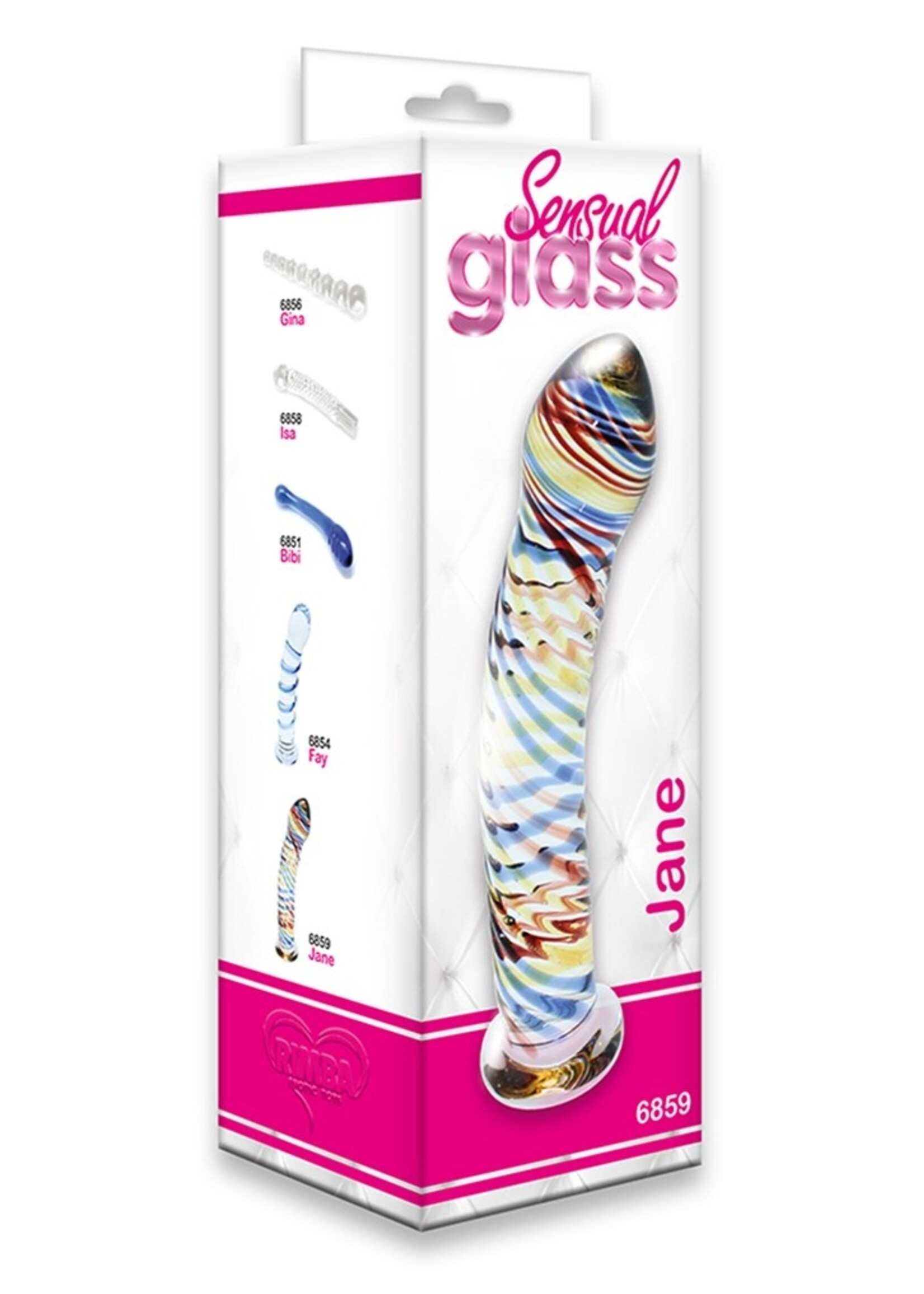 Rimba Sensual Glass Jane - Ø 3,6 x 18 cm - glazen dildo