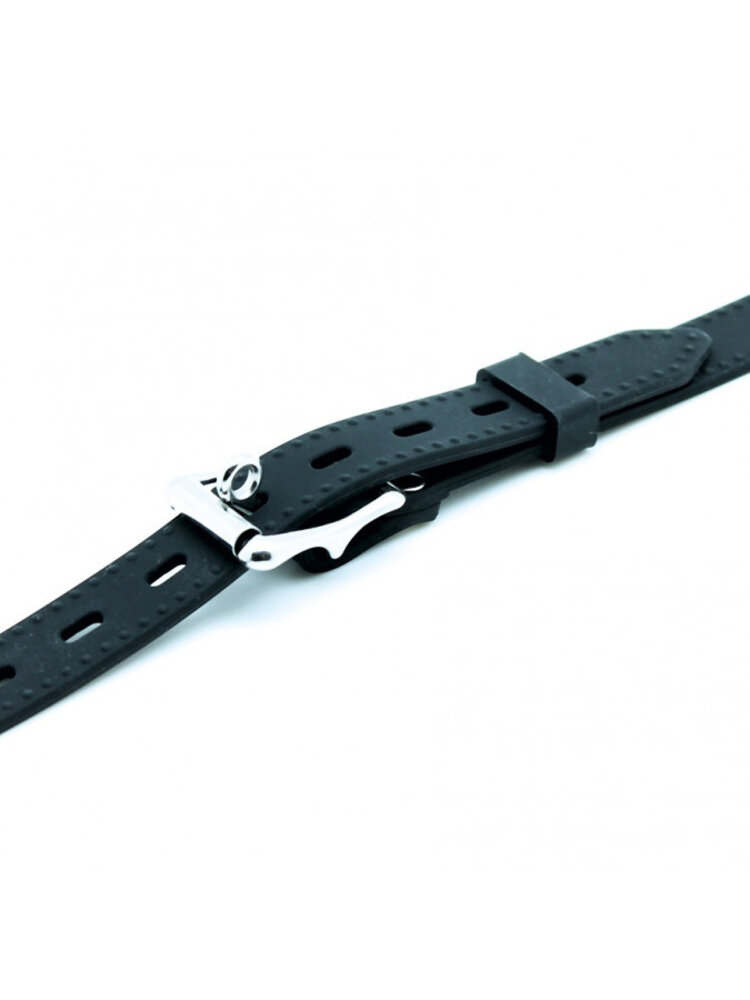 Rimba Latex Play Siliconen mondknevel met bal (Ø 4,5 cm) - Zwart