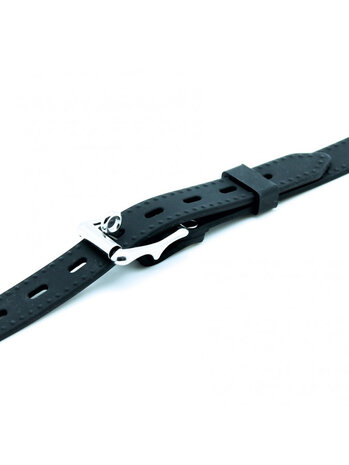 Rimba Latex Play Silikon-Mundknebel mit  Kugel (Ø 4,5 cm) - Schwarz