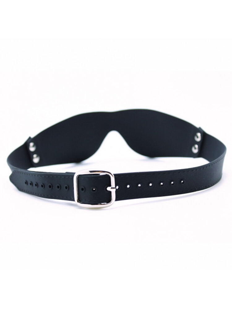 Rimba Latex Play Maske Schwarz aus Silikon mit verstellbarem Design Rimba Latex Play Maske Schwarz aus Silikon mit verstellbarem Design