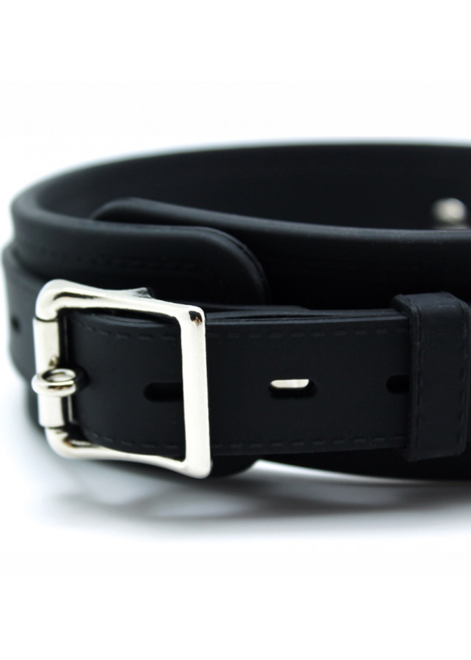 Rimba Latex Play Collier Rimba Noir – Collier en silicone de 5 cm avec chaîne pour chien