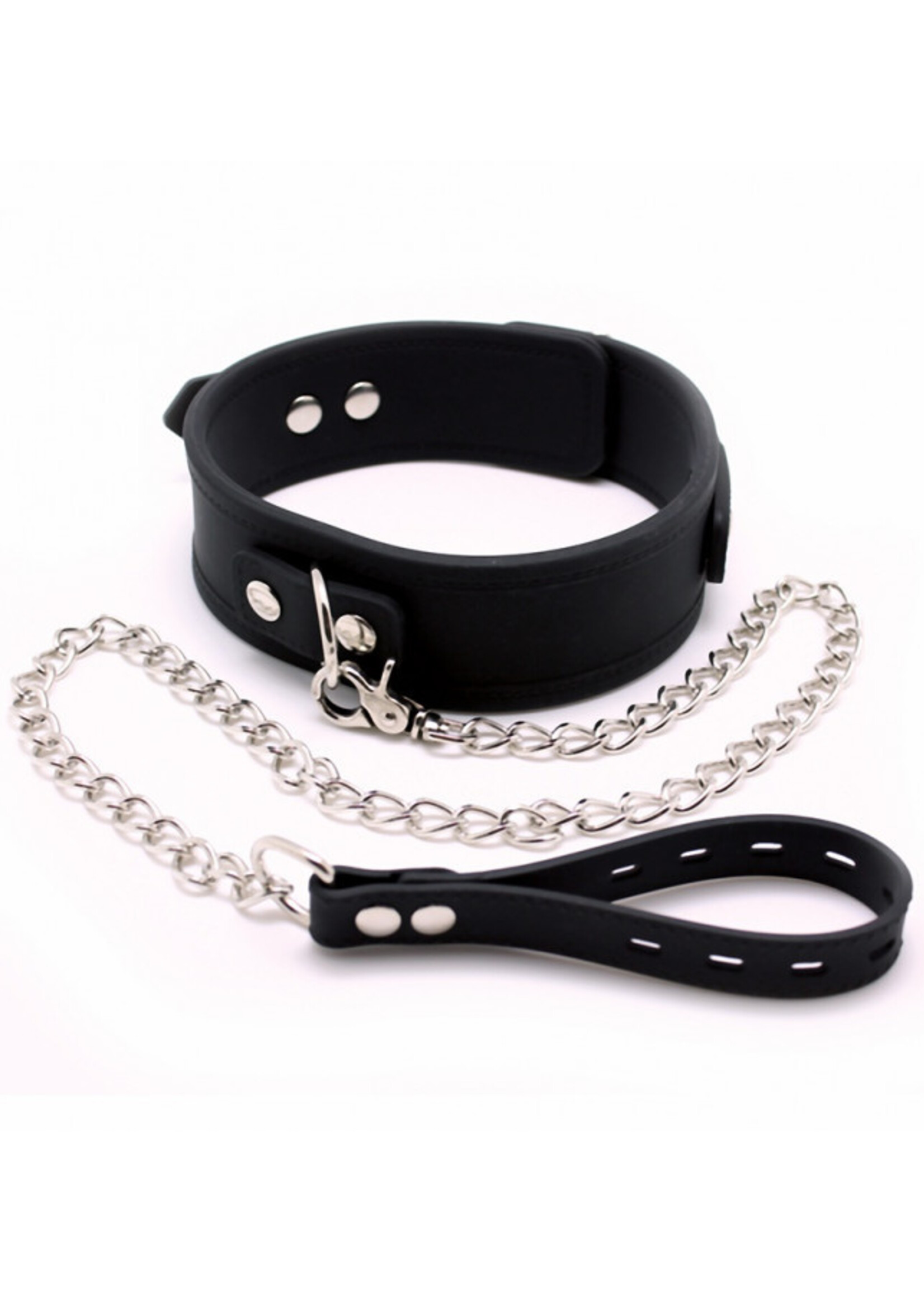 Rimba Latex Play Collier Rimba Noir – Collier en silicone de 5 cm avec chaîne pour chien