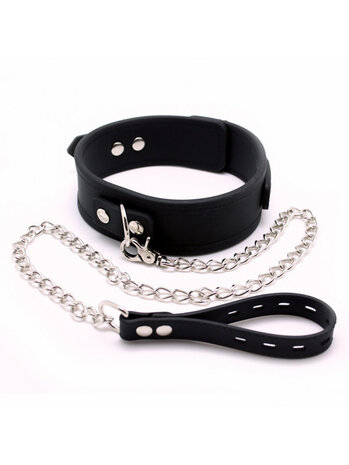 Rimba Latex Play Collier Rimba Noir – Collier en silicone de 5 cm avec chaîne pour chien