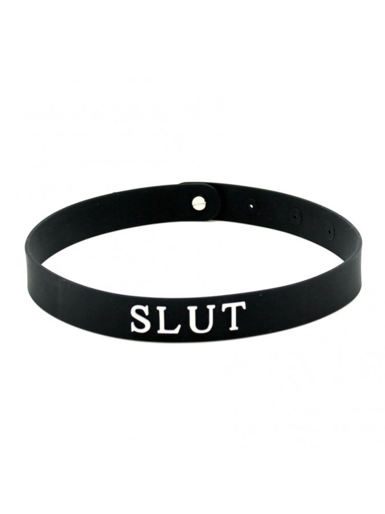 Rimba Latex Play Rimba Collar Slut – Adjustable silicone collar in black