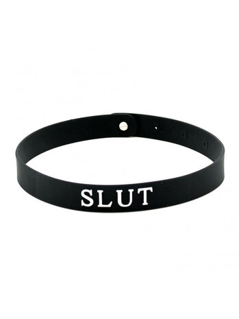 Rimba Latex Play Rimba Collar Slut – Adjustable silicone collar in black