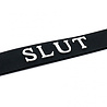 Rimba Latex Play Rimba Collar Slut – Adjustable silicone collar in black Rimba Latex Play Rimba Collar Slut – Adjustable silicone collar in black