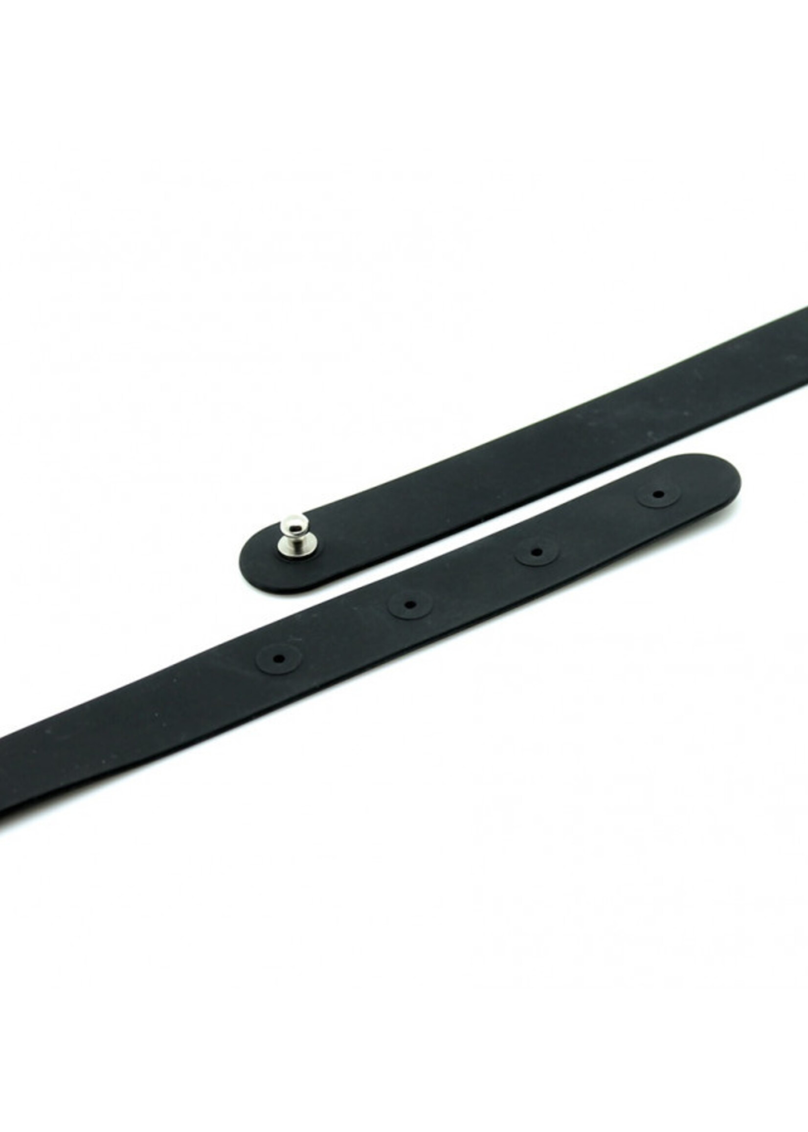 Rimba Latex Play Slut Collar – Verstelbare siliconen halsband in zwart