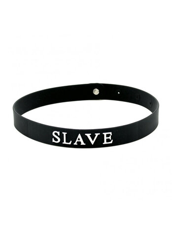 Rimba Latex Play Rimba Halsband Slave Schwarz – Verstellbares Silikon-Collar
