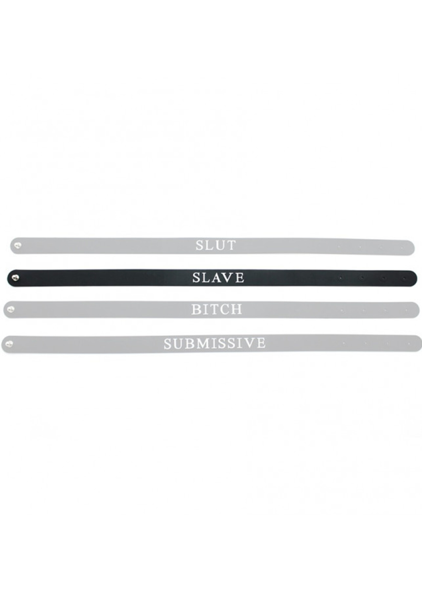Rimba Latex Play Slavenhalsband in zwart – Verstelbare siliconen halsband