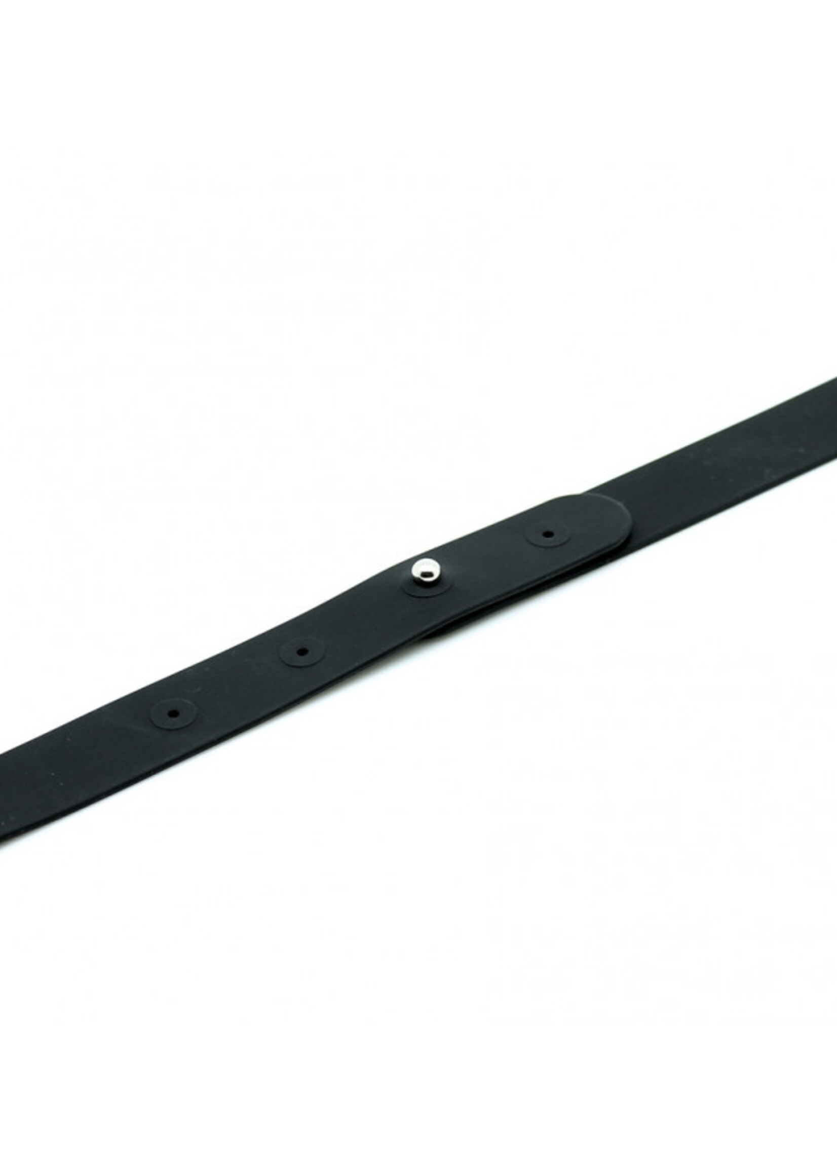 Rimba Latex Play Halsband Slave Schwarz – Verstellbares Silikon-Collar