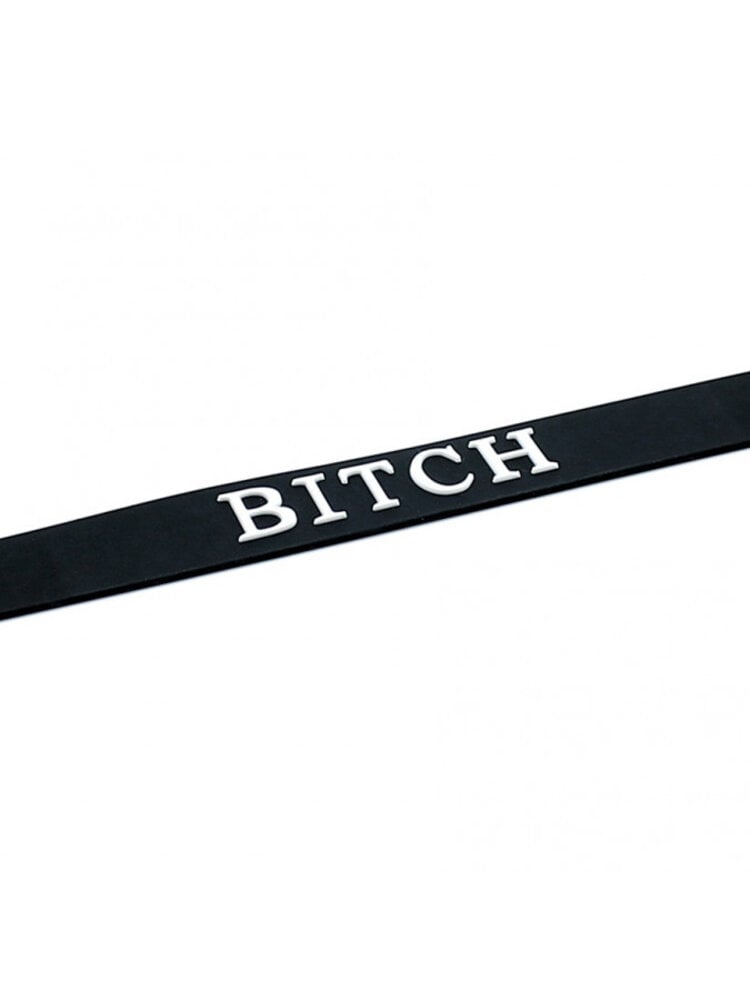 Rimba Latex Play Rimba – Black silicone collar “Bitch”, adjustable Rimba Latex Play Rimba – Black silicone collar “Bitch”, adjustable