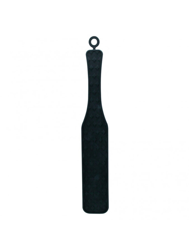 Rimba Latex Play Rimba Silicone Paddle – Double-sided slapper in black, 37 cm