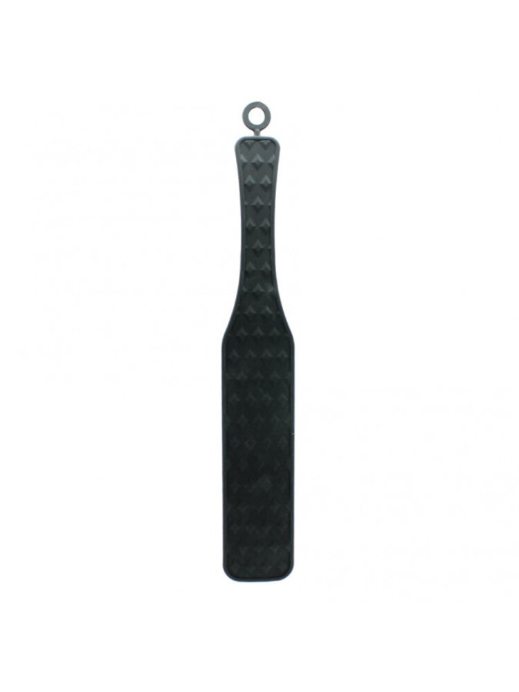 Rimba Latex Play Rimba Silicone Paddle – Double-sided slapper in black, 37 cm