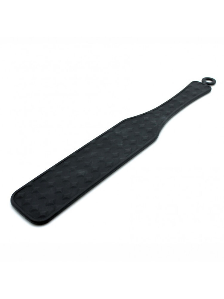 Rimba Latex Play Rimba Silicone Paddle – Double-sided slapper in black, 37 cm
