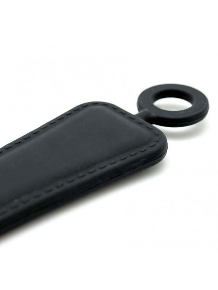 Rimba Latex Play Siliconen peddel – Dubbelzijdige peddel in zwart, 37 cm