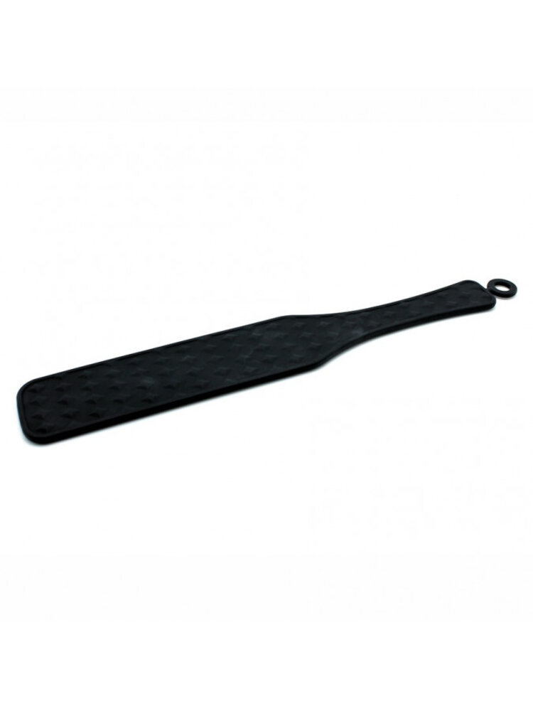 Rimba Latex Play Rimba Silicone Paddle – Double-sided slapper in black, 37 cm
