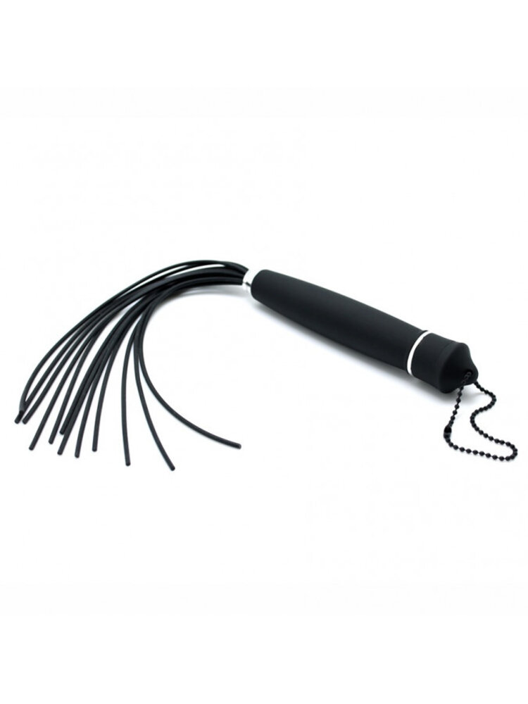 Rimba Latex Play Rimba Small Silicone Whip with 12 Strands in Black Rimba Latex Play Rimba Small Silicone Whip with 12 Strands in Black