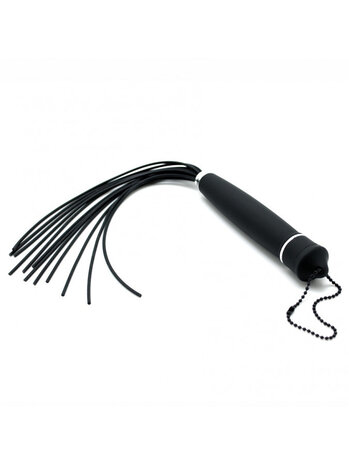 Rimba Latex Play Rimba Small Silicone Whip with 12 Strands in Black Rimba Latex Play Rimba Small Silicone Whip with 12 Strands in Black