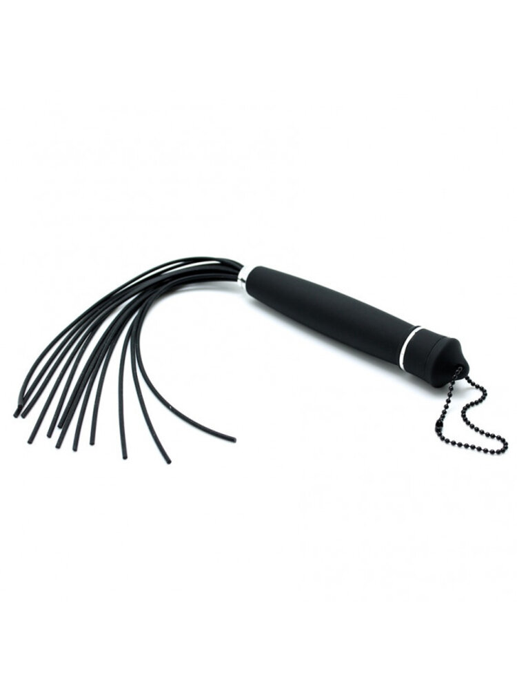 Rimba Latex Play Rimba Small Silicone Whip with 12 Strands in Black Rimba Latex Play Rimba Small Silicone Whip with 12 Strands in Black