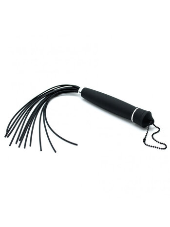 Rimba Latex Play Rimba Small Silicone Whip with 12 Strands in Black Rimba Latex Play Rimba Small Silicone Whip with 12 Strands in Black