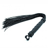 Rimba Latex Play Rimba BDSM Whip with 48 Silicone Strands – Black