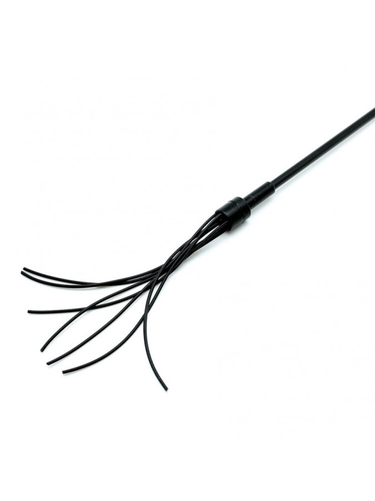 Rimba Latex Play Crop Rimba à 7 brins en silicone - Noir