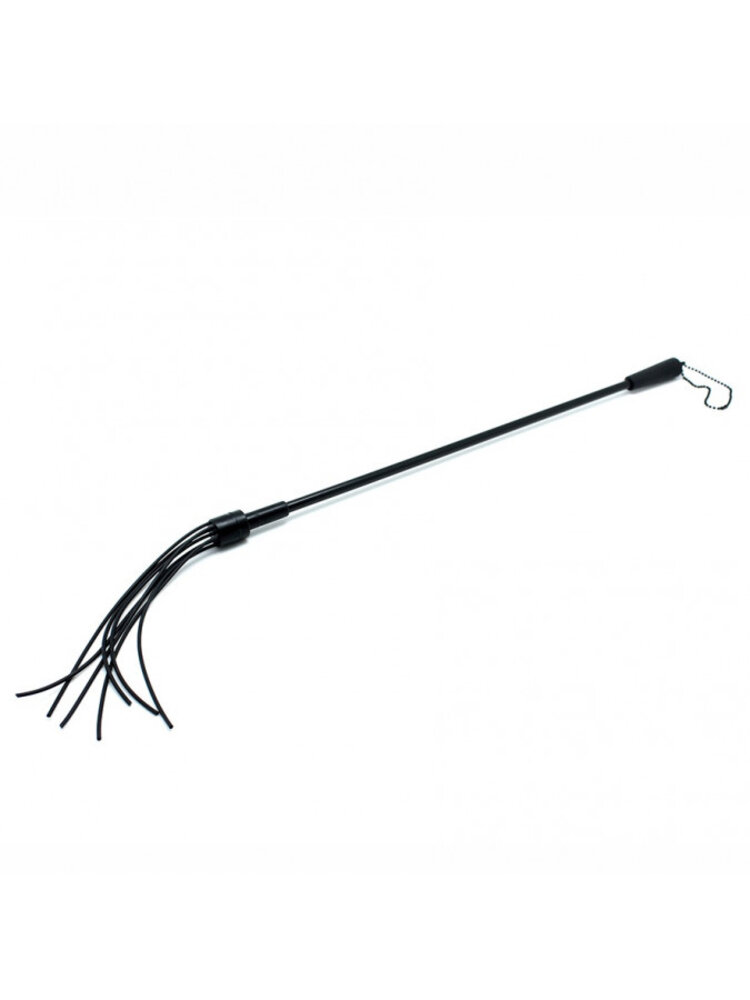 Rimba Latex Play Crop Rimba à 7 brins en silicone - Noir