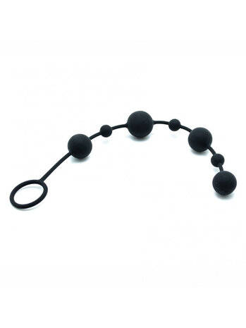 Rimba Latex Play Rimba silicone anal beads – 34cm long, Ø 2.9cm, black