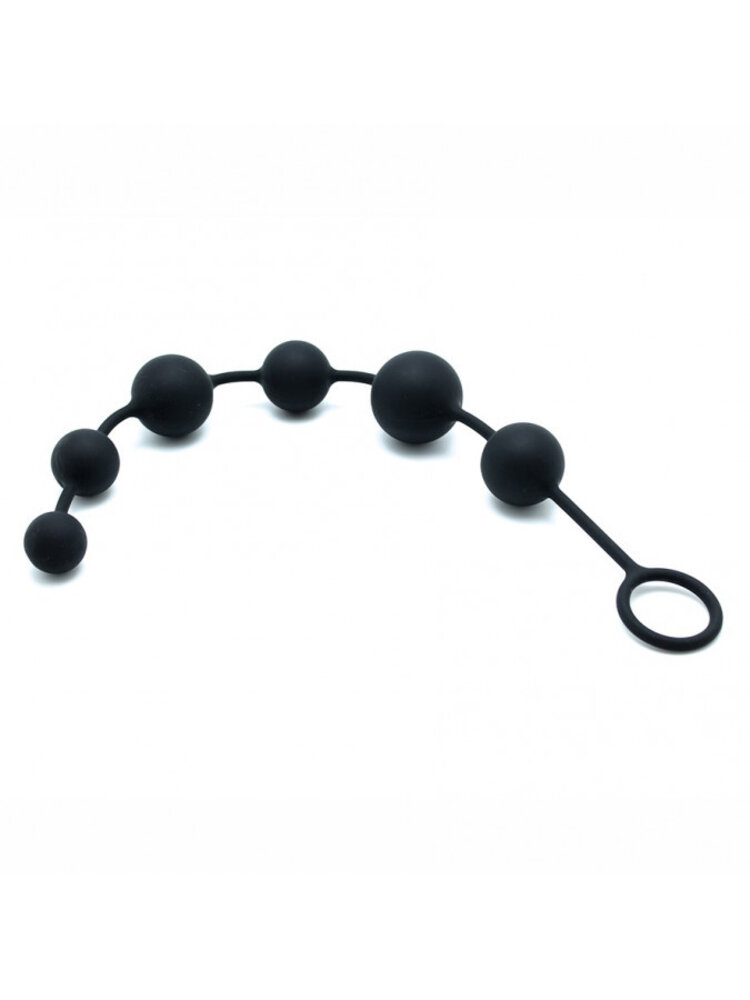 Rimba Latex Play Rimba Analkugeln aus Silikon – 40 cm lang, Ø 3,5 cm, mit Rückholring