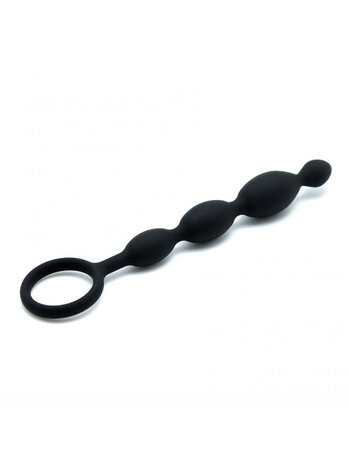 Rimba Latex Play Analkugeln Silikon – 19,5 cm lang, Ø 2,1 cm, schwarz
