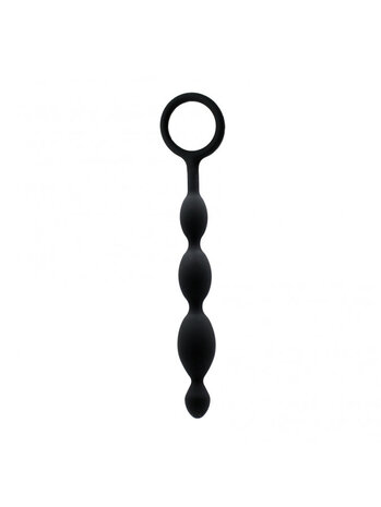 Rimba Latex Play Analkugeln Silikon – 19,5 cm lang, Ø 2,1 cm, schwarz