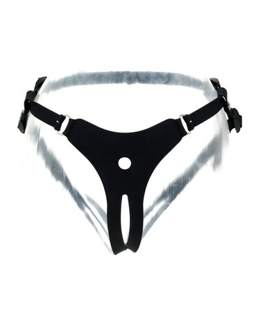 Rimba Latex Play Rimba Silicone Strap-On Harness - Schwarz | ohne Dildo