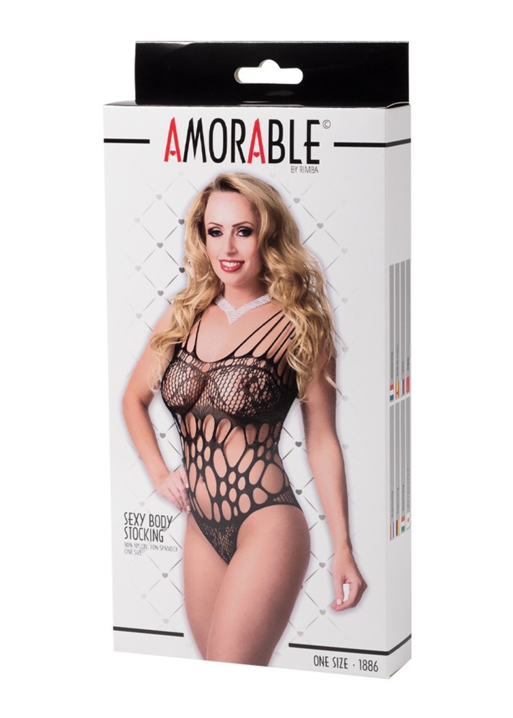 Amorable by Rimba Bodystocking - One Size - Zwart
