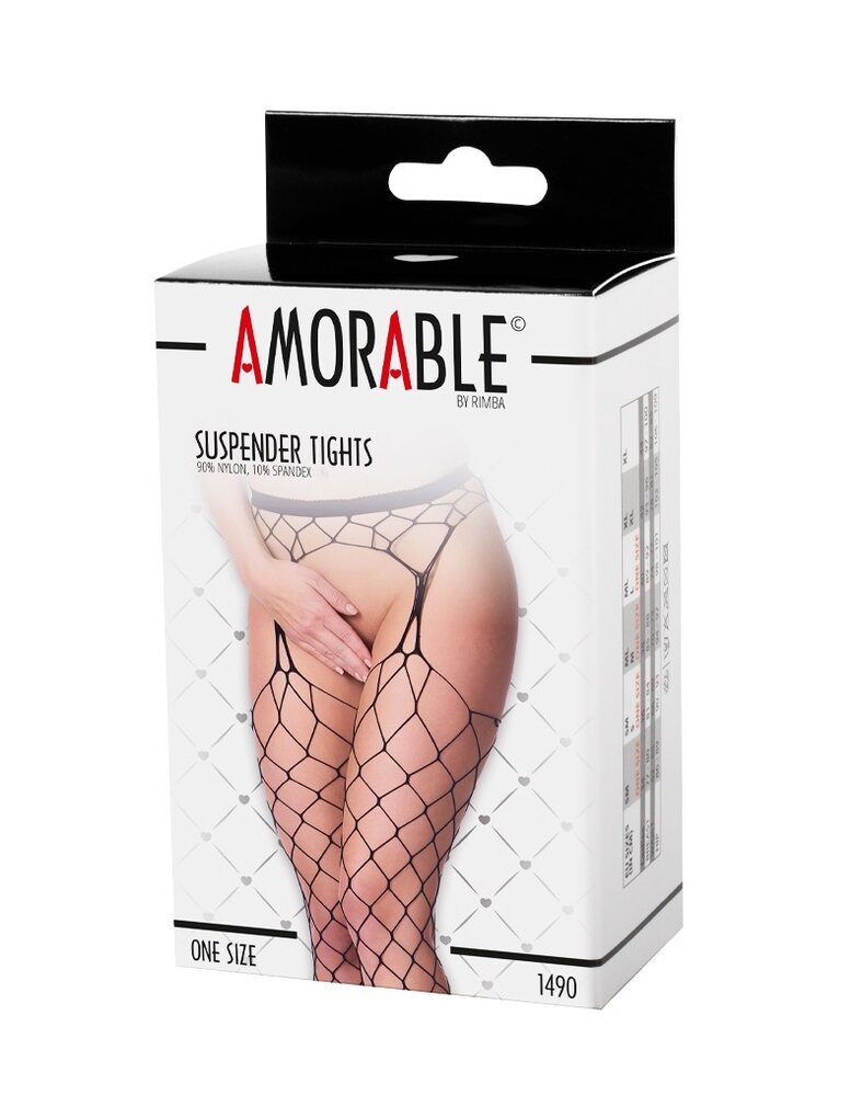 Amorable by Rimba Amorable by Rimba - Pantyhose with Suspenders - One size - Black