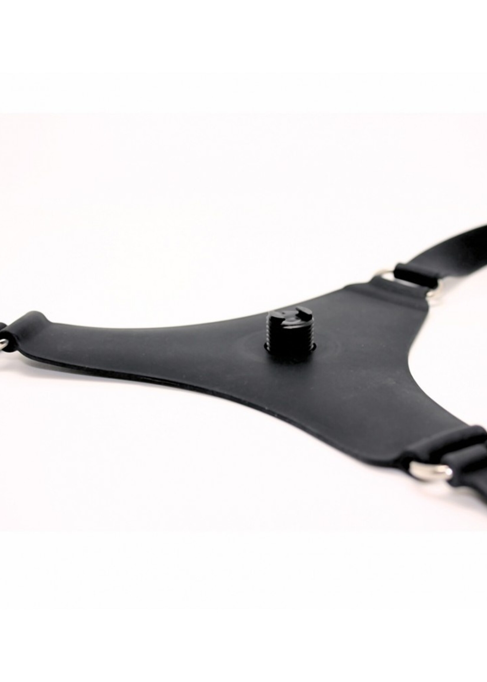 Rimba Latex Play Ensemble de gode ceinture Rimba – Harnais réglable avec gode en silicone interchangeable Ø 5 cm x 20 cm