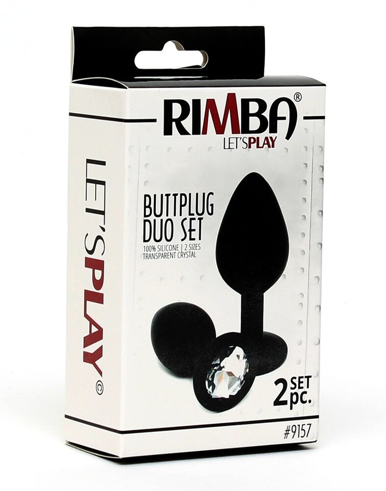 Rimba Latex Play Rimba - Buttplug Duo Set - Ø2.8 x 7.2 cm / Ø3.8 x 8 cm