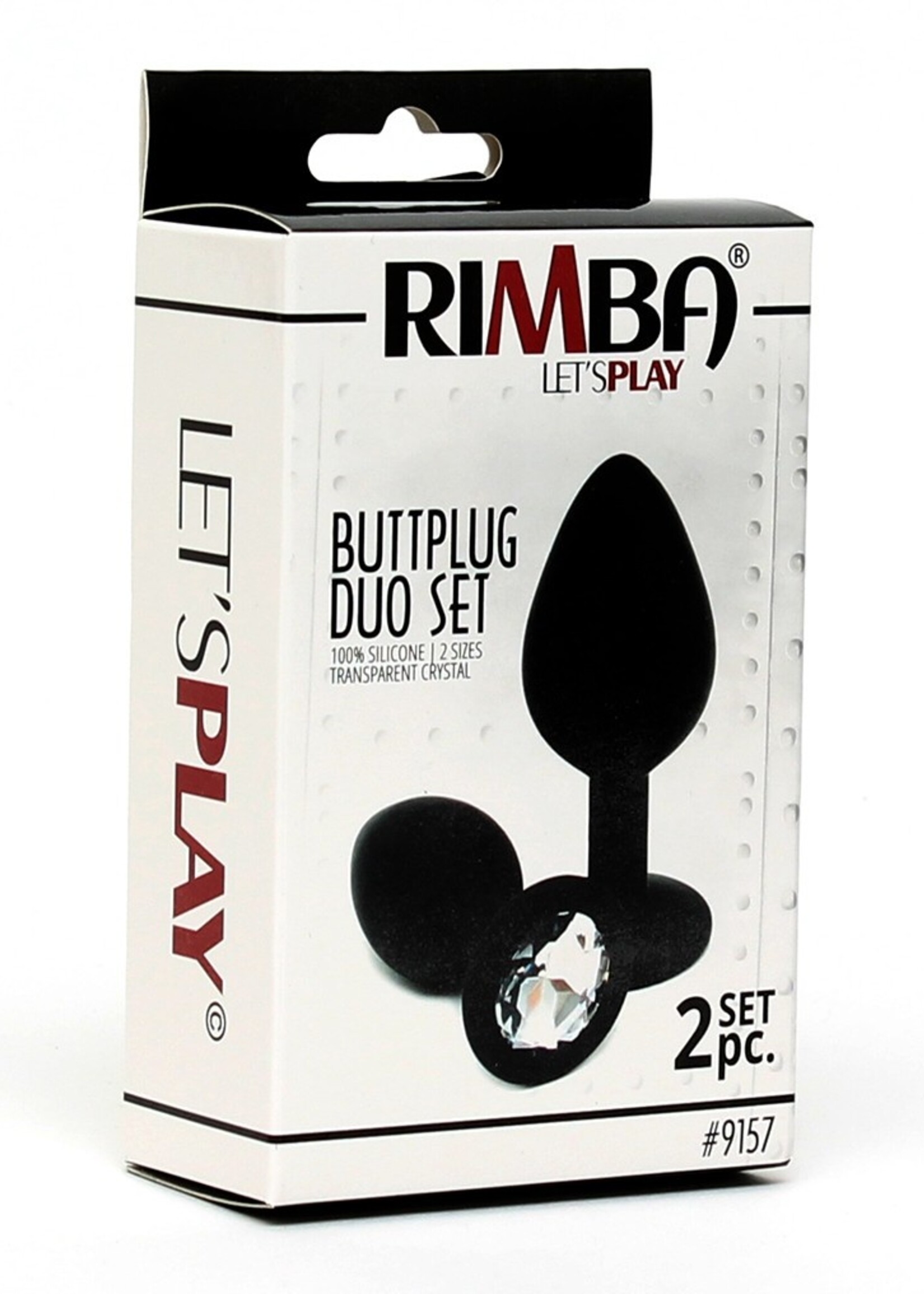 Rimba Latex Play Duo de plugs anaux - Ø2,8 x 7,2 cm / Ø3,8 x 8 cm