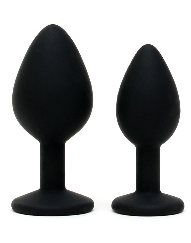 Rimba Latex Play Rimba - Butt Plug Duo Set - Ø2.8 x 7.2 cm / Ø3.8 x 8 cm