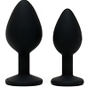 Rimba Latex Play Buttplug Duo Set - Ø2.8 x 7.2 cm / Ø3.8 x 8 cm