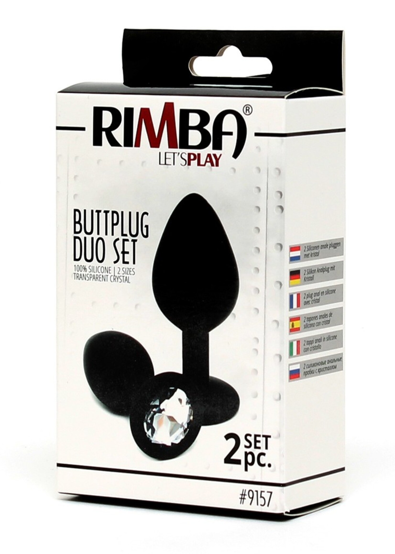 Rimba Latex Play Duo de plugs anaux - Ø2,8 x 7,2 cm / Ø3,8 x 8 cm