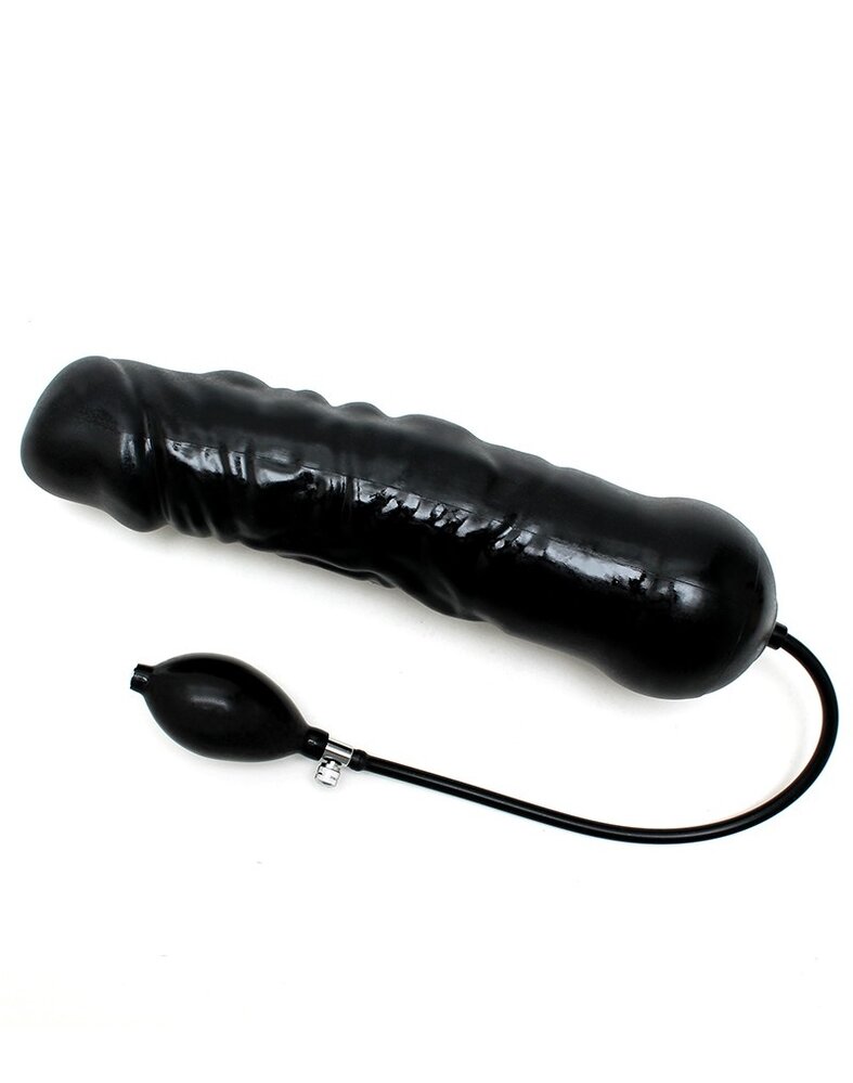 Rimba Latex Play Rimba - Inflatable XXL dildo in penis shape with solid core - Ø 7.5 x 34 cm