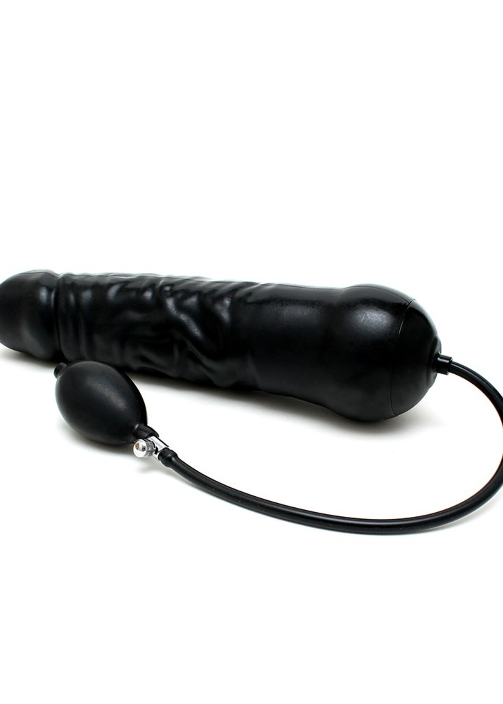 Rimba Latex Play Opblaasbare XXL dildo in penisvorm met massieve kern - Ø 7,5 x 34 cm