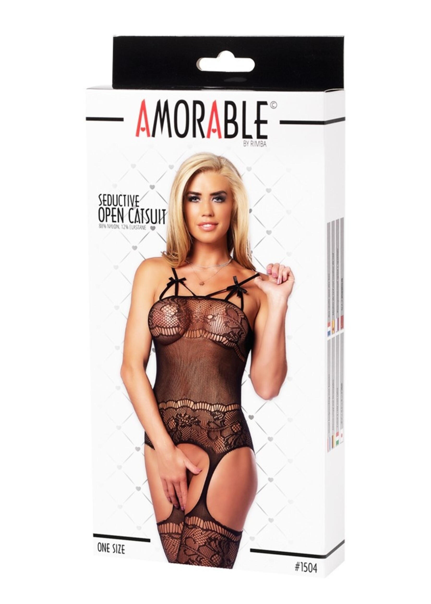Amorable by Rimba Open catsuit - One size - Zwart